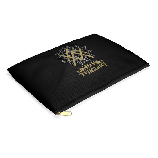 SUMMER COLLECTION - Accessory Pouch Black (Gold-White Print)