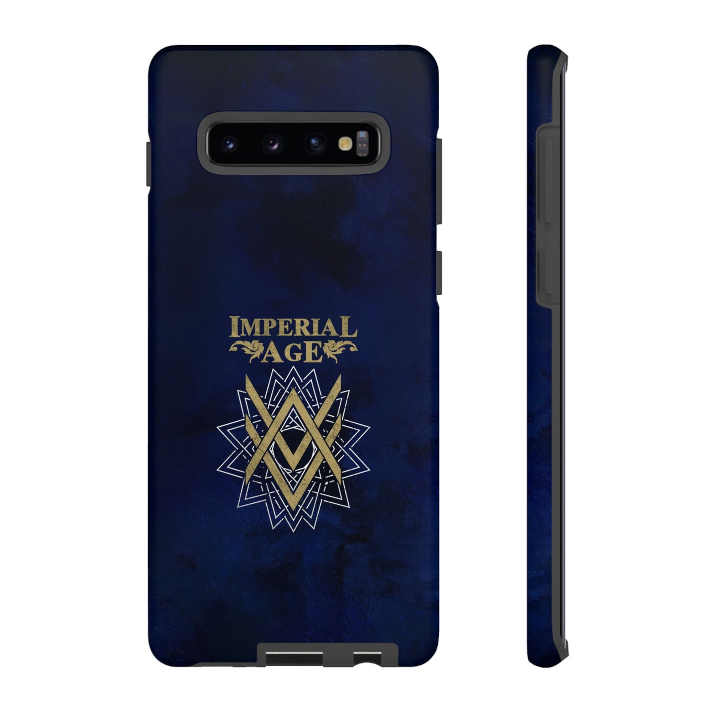 SUMMER COLLECTION - Tough Samsung Galaxy Case Navy (Gold-White Print)