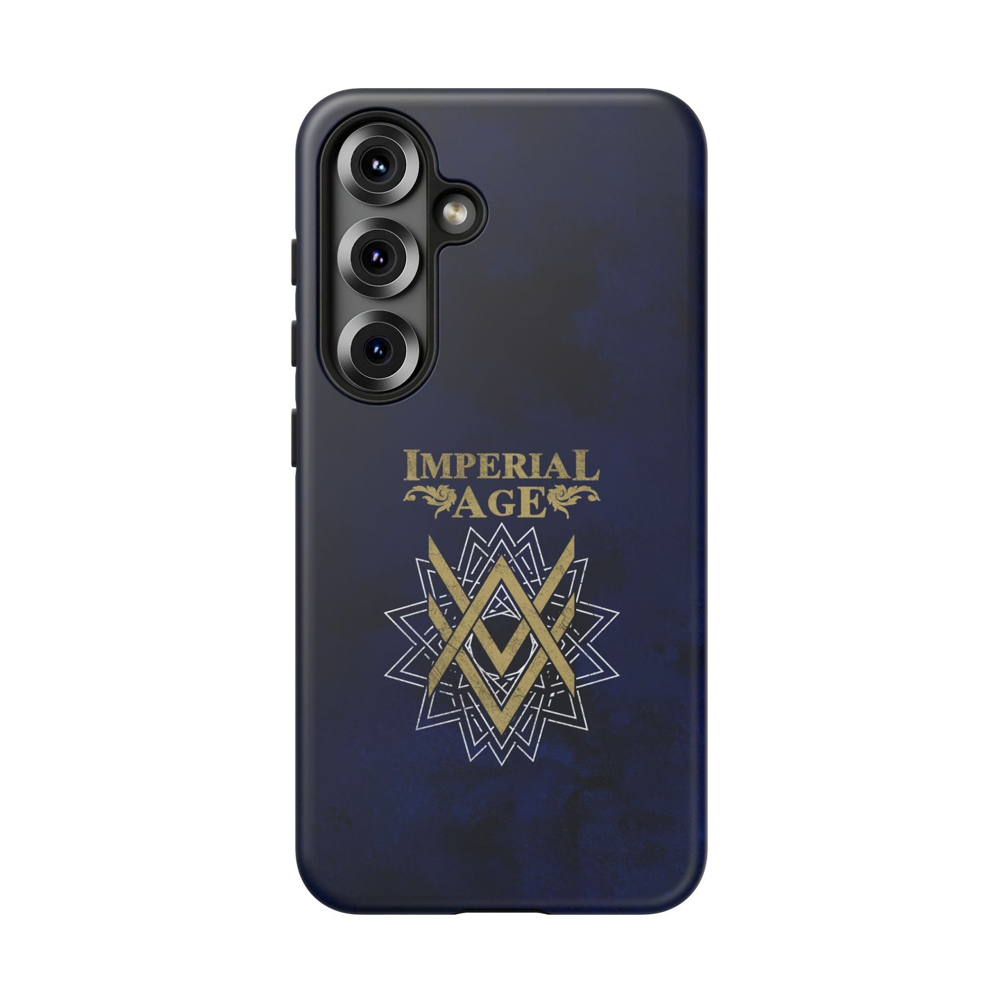 SUMMER COLLECTION - Tough Samsung Galaxy Case Navy (Gold-White Print)