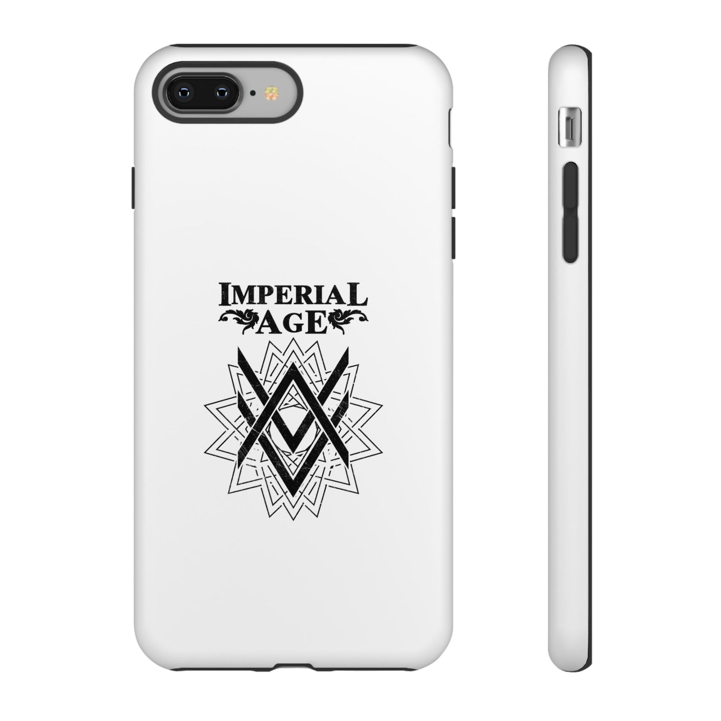 SUMMER COLLECTION - Tough iPhone Case White (Black Print)