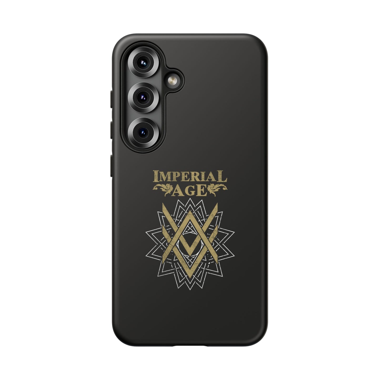 SUMMER COLLECTION - Tough Samsung Galaxy Case Black (Gold-White Print)