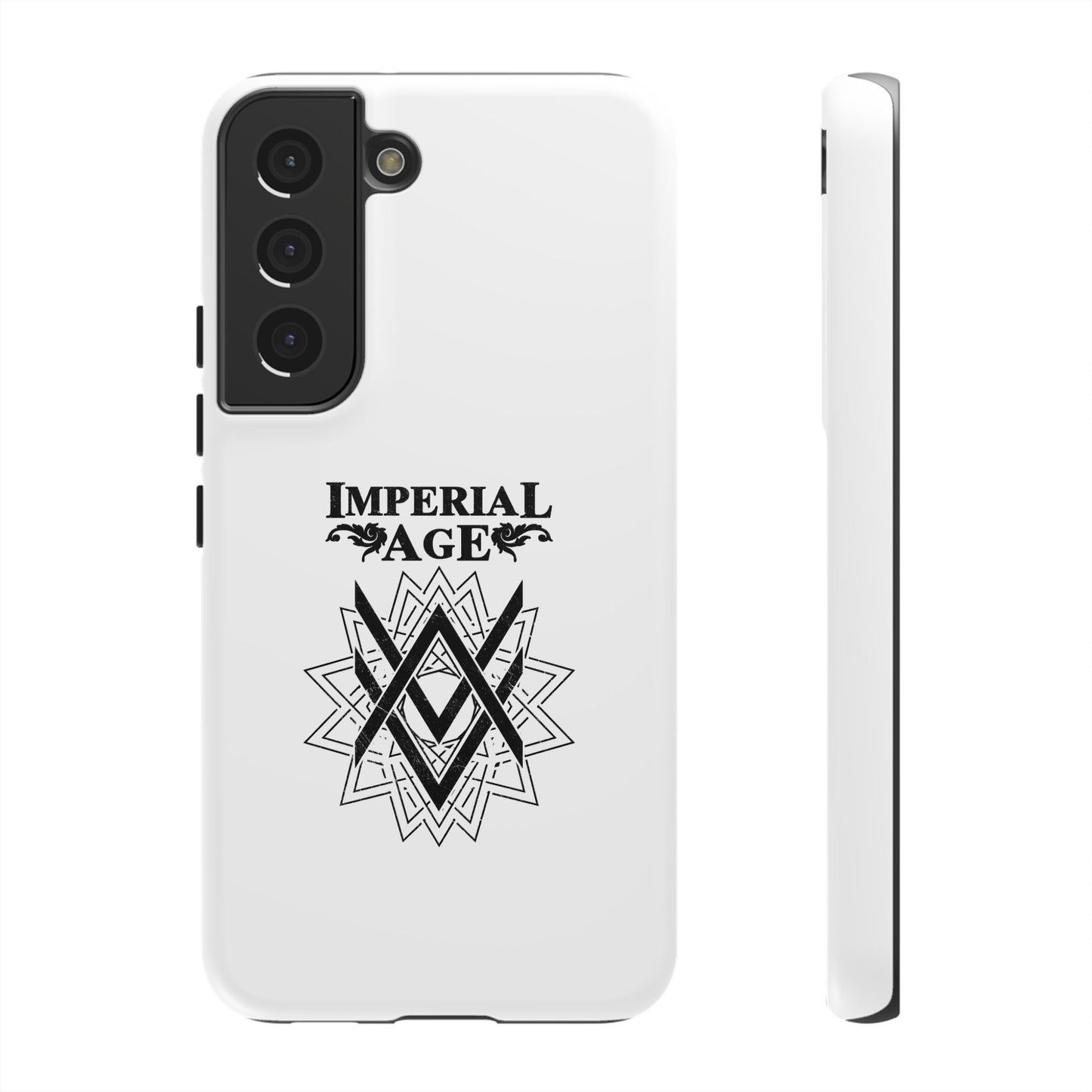 SUMMER COLLECTION - Tough Samsung Galaxy Case White (Black Print)