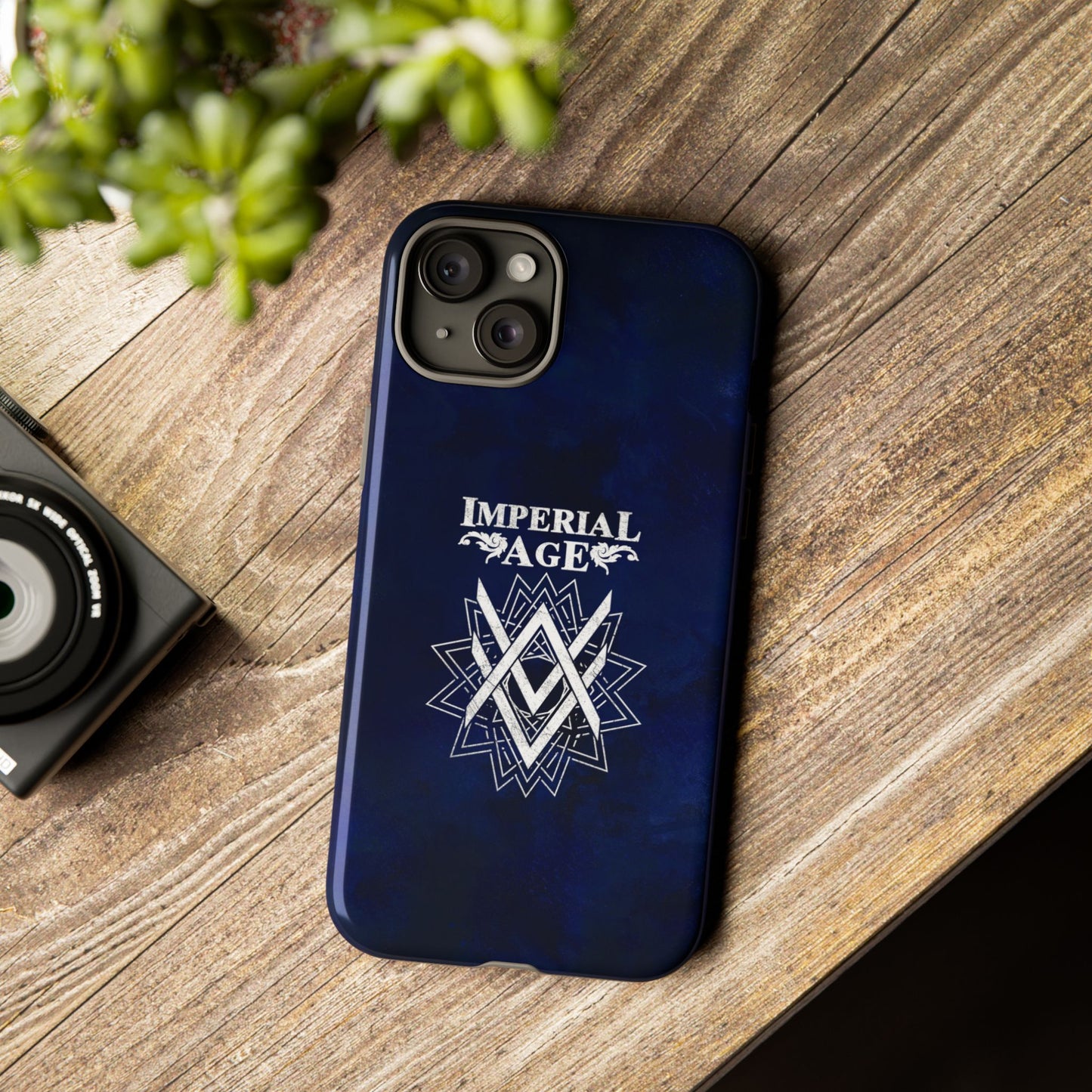 SUMMER COLLECTION - Tough iPhone Case Navy (White Print)