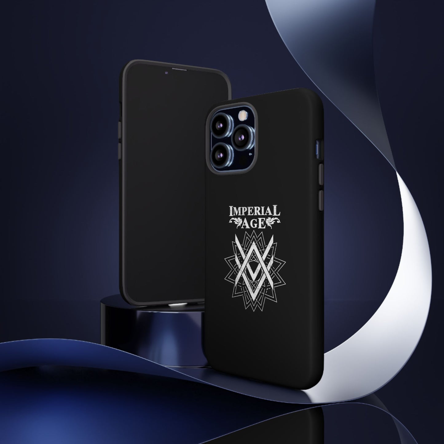 SUMMER COLLECTION - Tough iPhone Case Black (White Print)