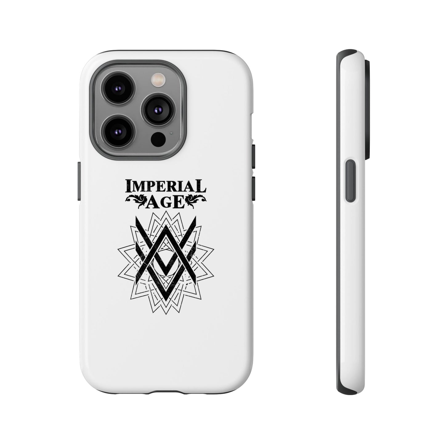 SUMMER COLLECTION - Tough iPhone Case White (Black Print)