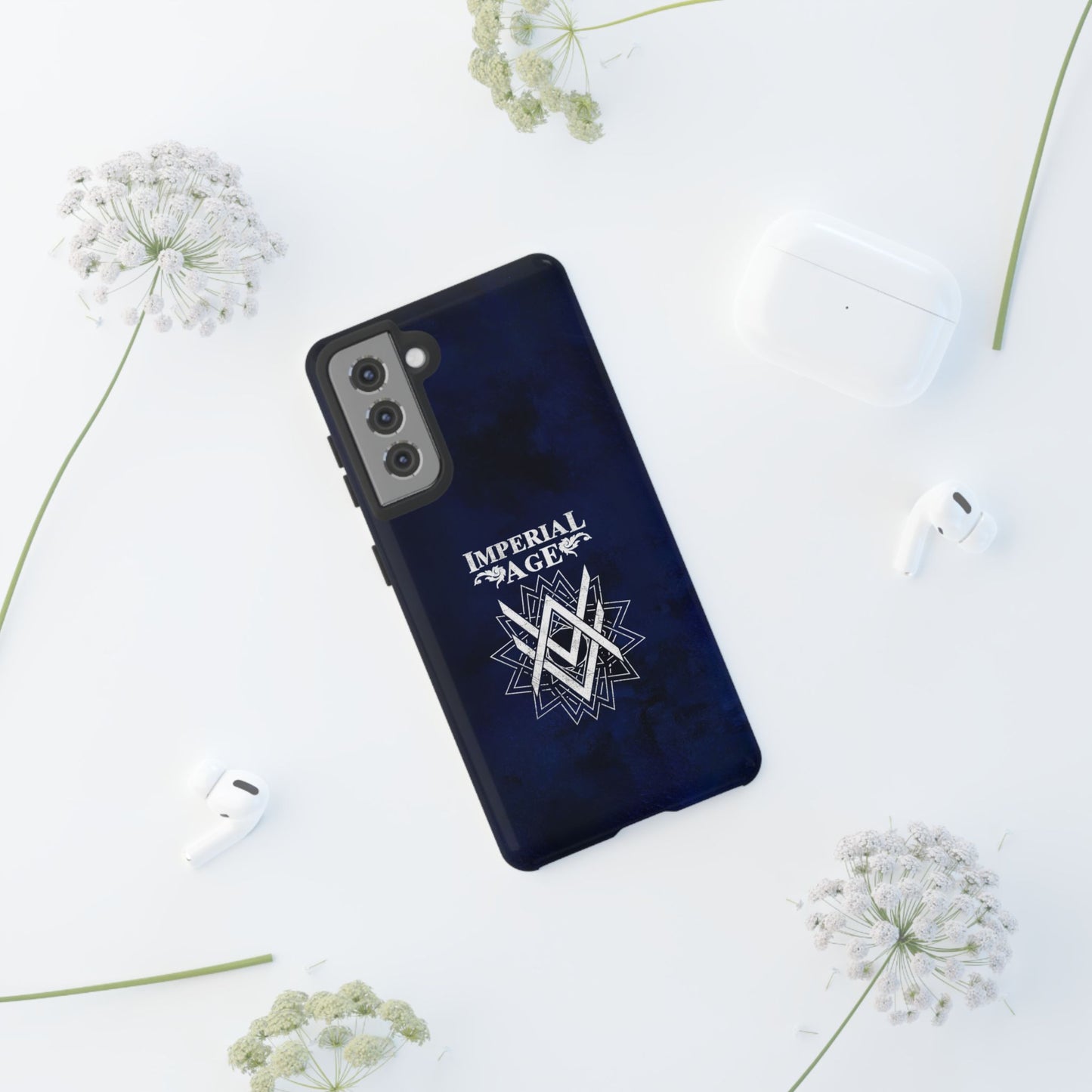 SUMMER COLLECTION - Tough Samsung Galaxy Case Navy (White Print)
