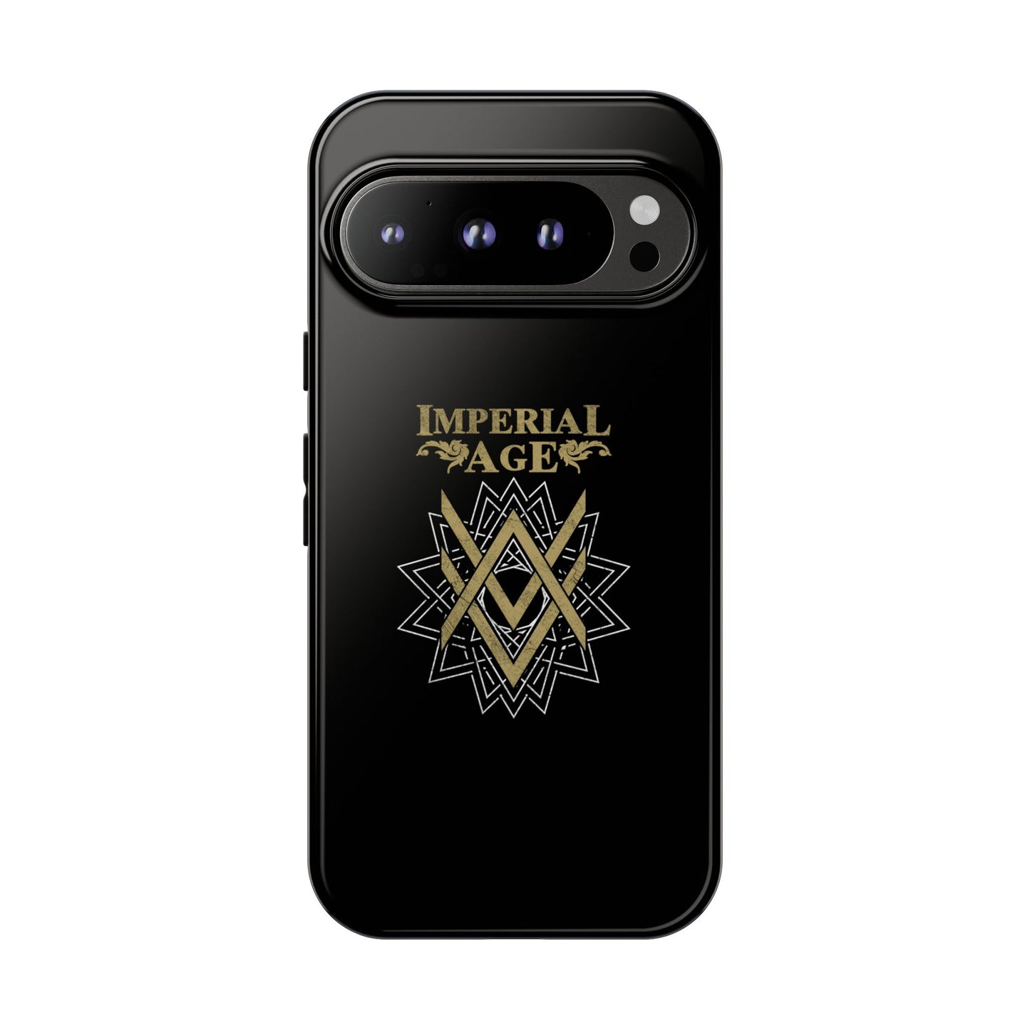 SUMMER COLLECTION - Tough Google Pixel Case Black (Gold-White Print)