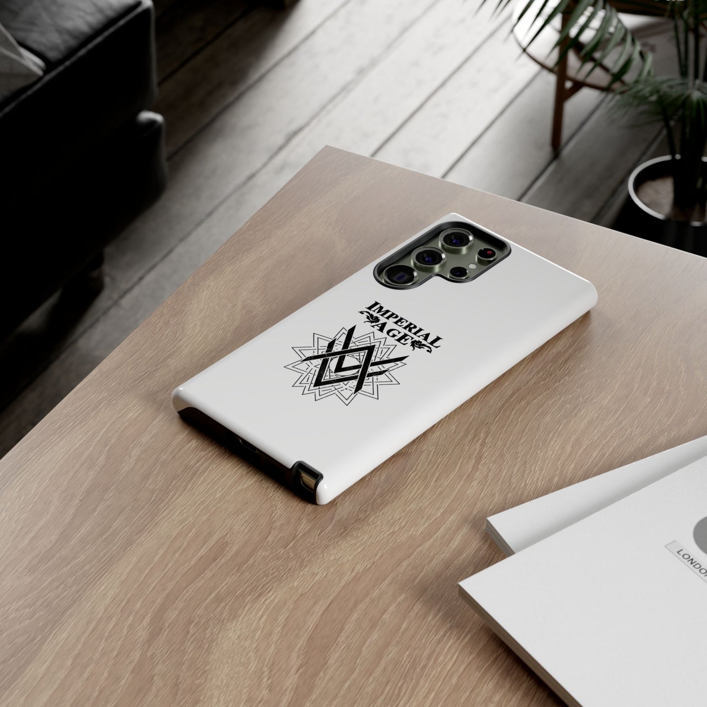 SUMMER COLLECTION - Tough Samsung Galaxy Case White (Black Print)