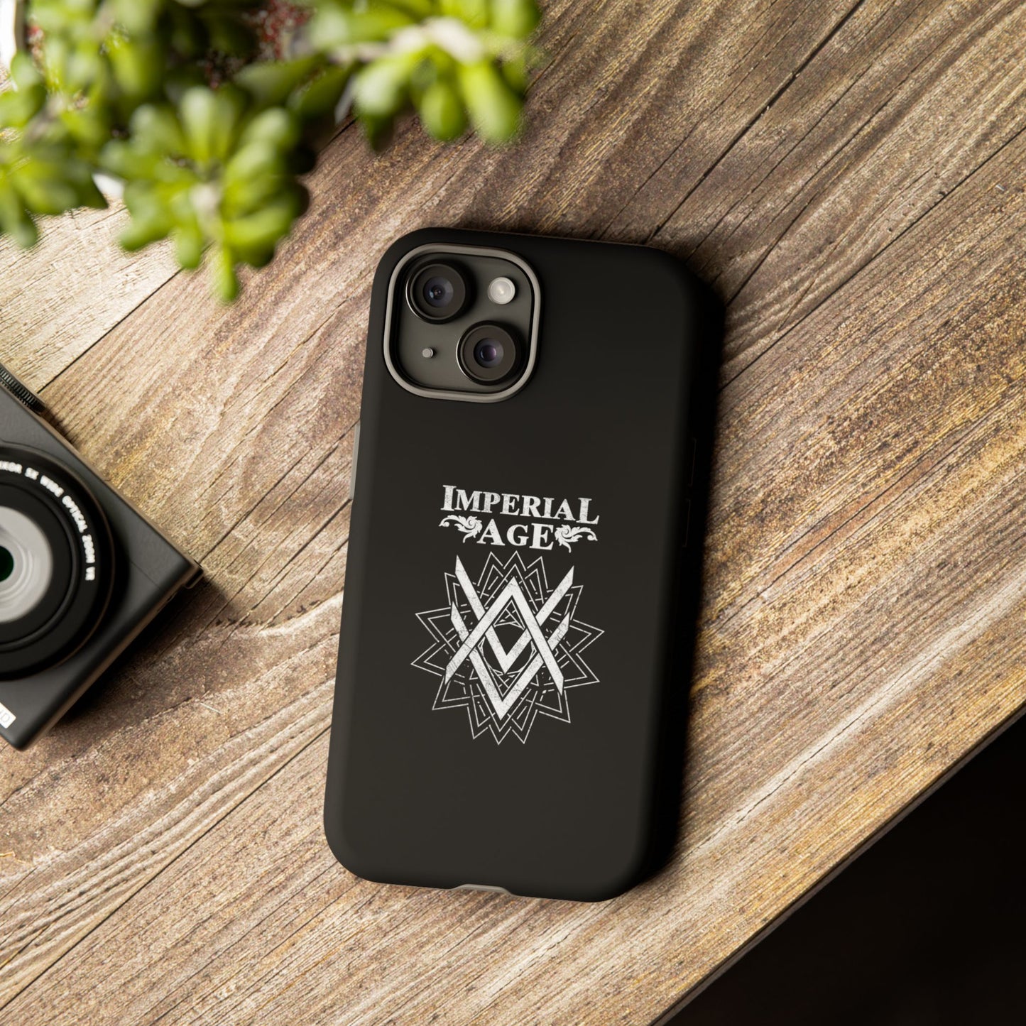 SUMMER COLLECTION - Tough iPhone Case Black (White Print)