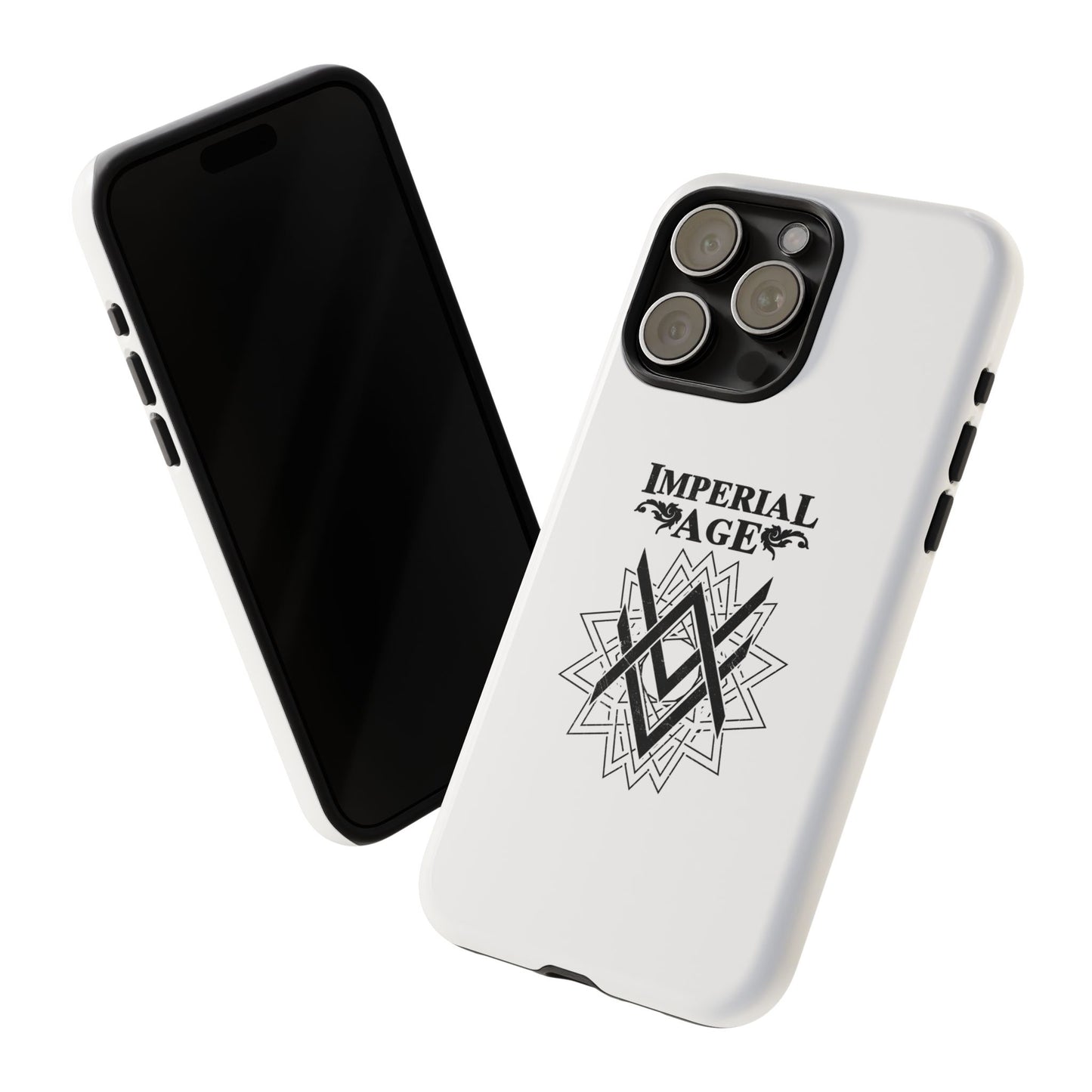 SUMMER COLLECTION - Tough iPhone Case White (Black Print)