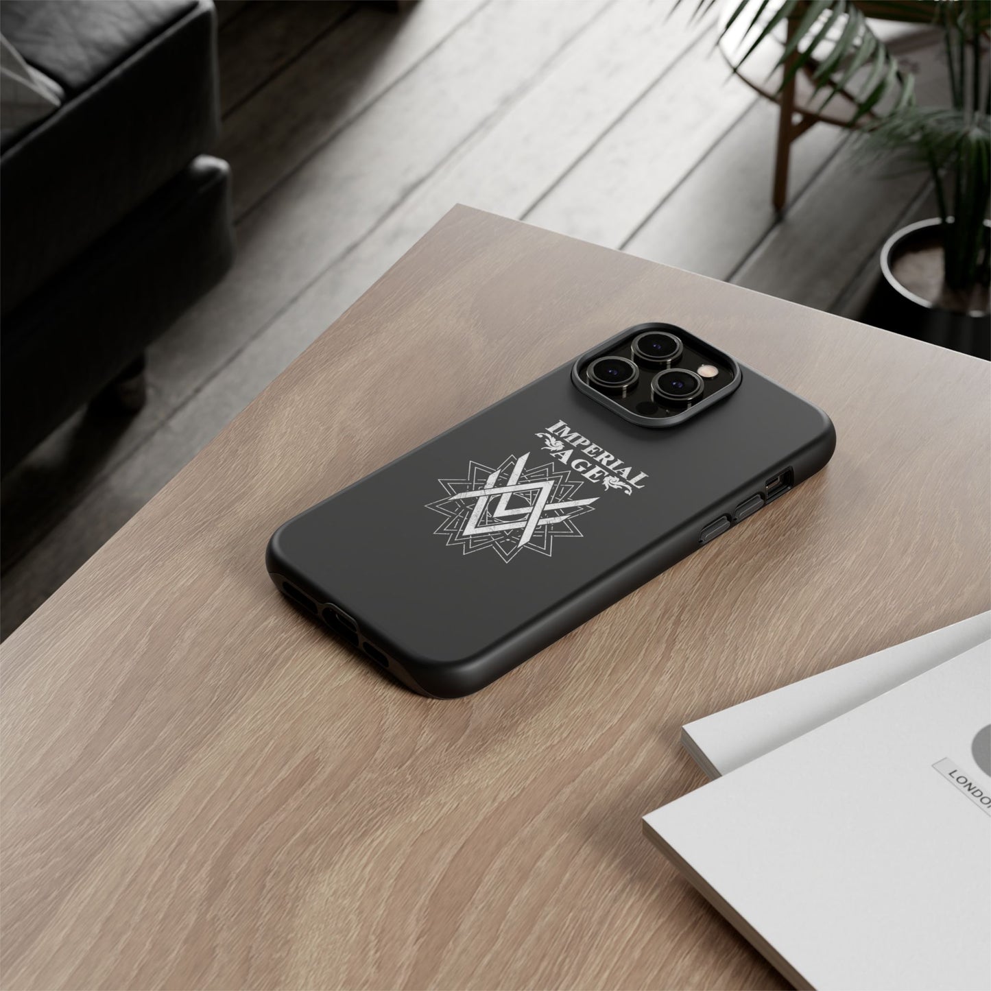 SUMMER COLLECTION - Tough iPhone Case Black (White Print)