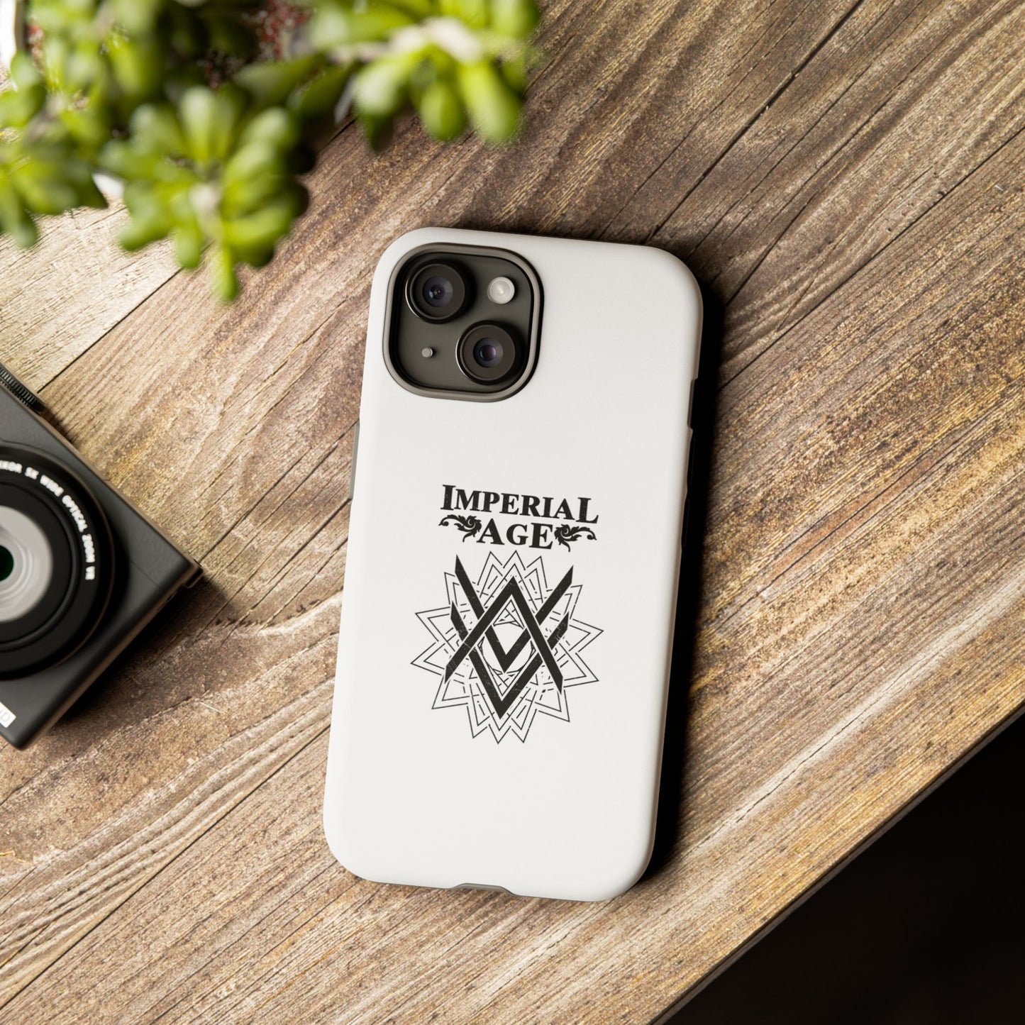 SUMMER COLLECTION - Tough iPhone Case White (Black Print)