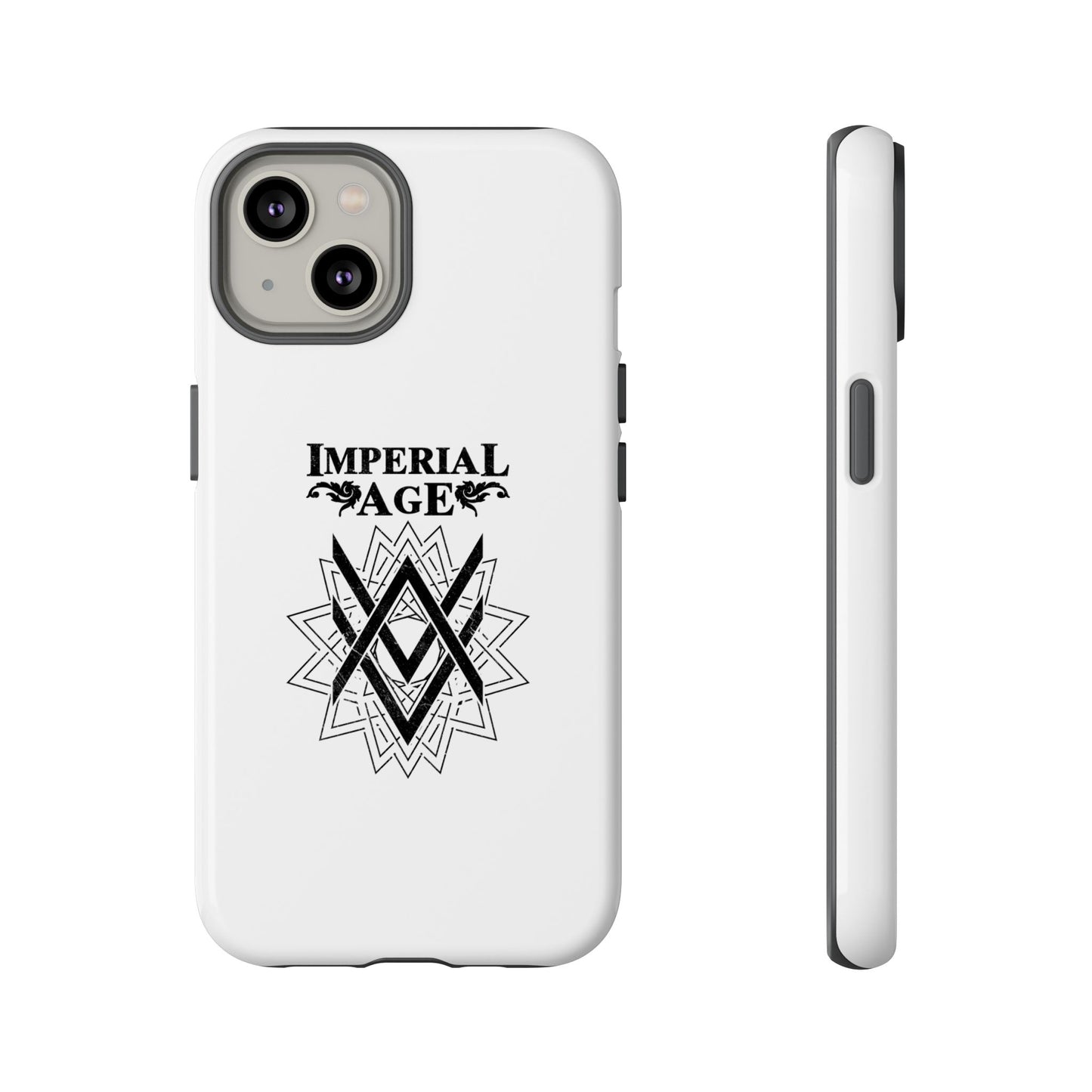 SUMMER COLLECTION - Tough iPhone Case White (Black Print)