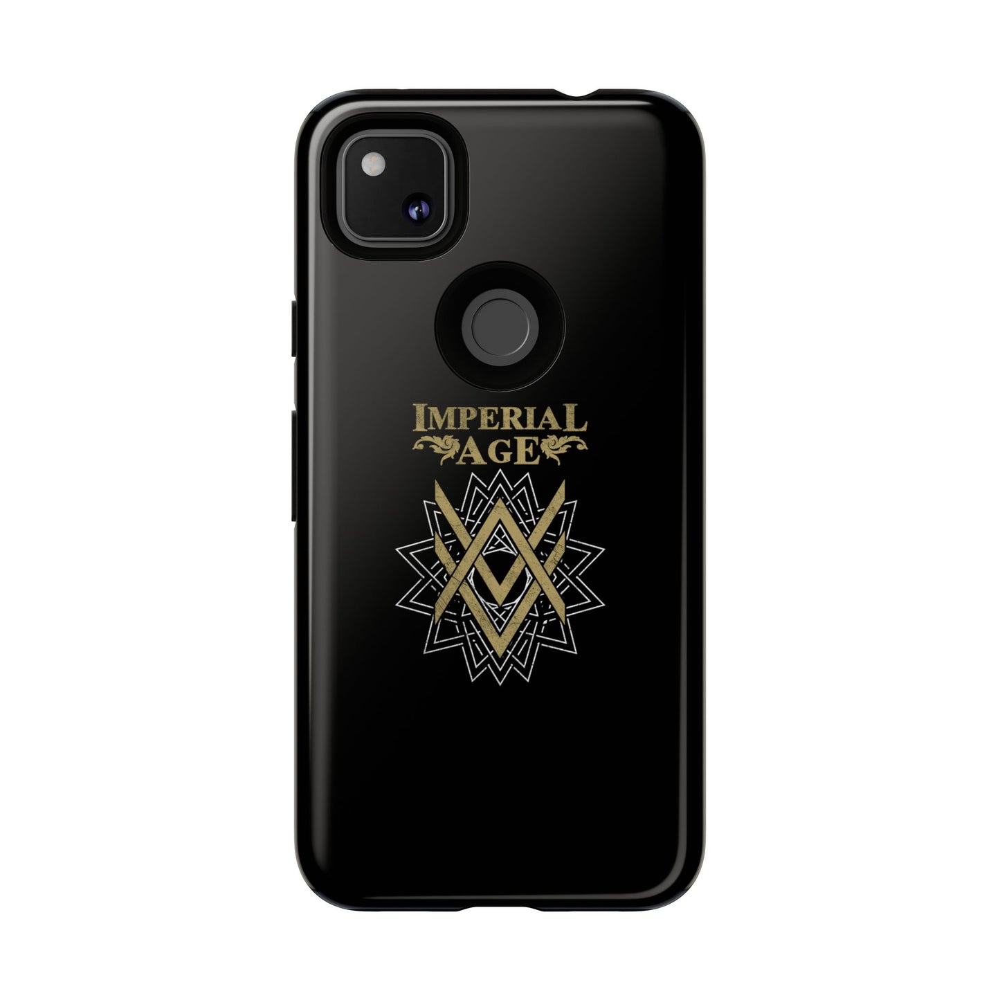 SUMMER COLLECTION - Tough Google Pixel Case Black (Gold-White Print)