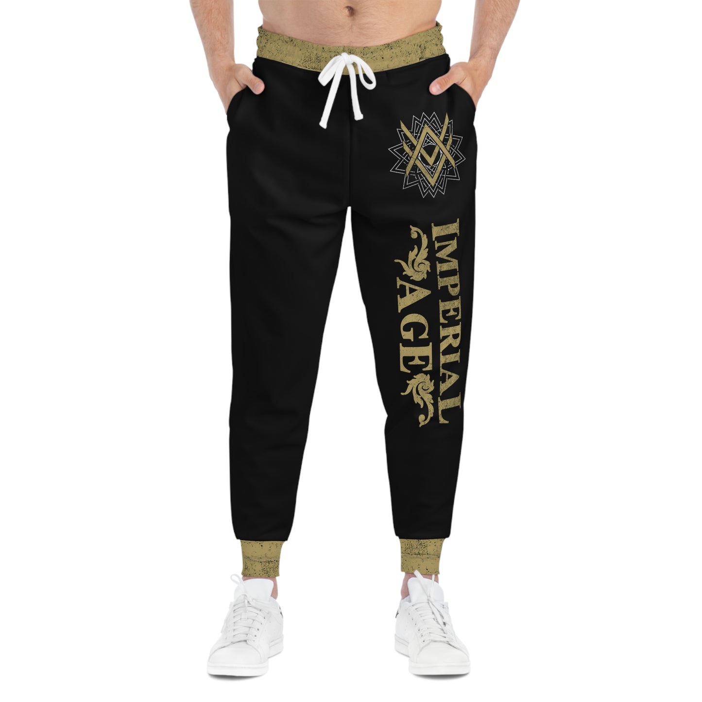 SUMMER COLLECTION - Sweat Pants Black (Gold-White Print)