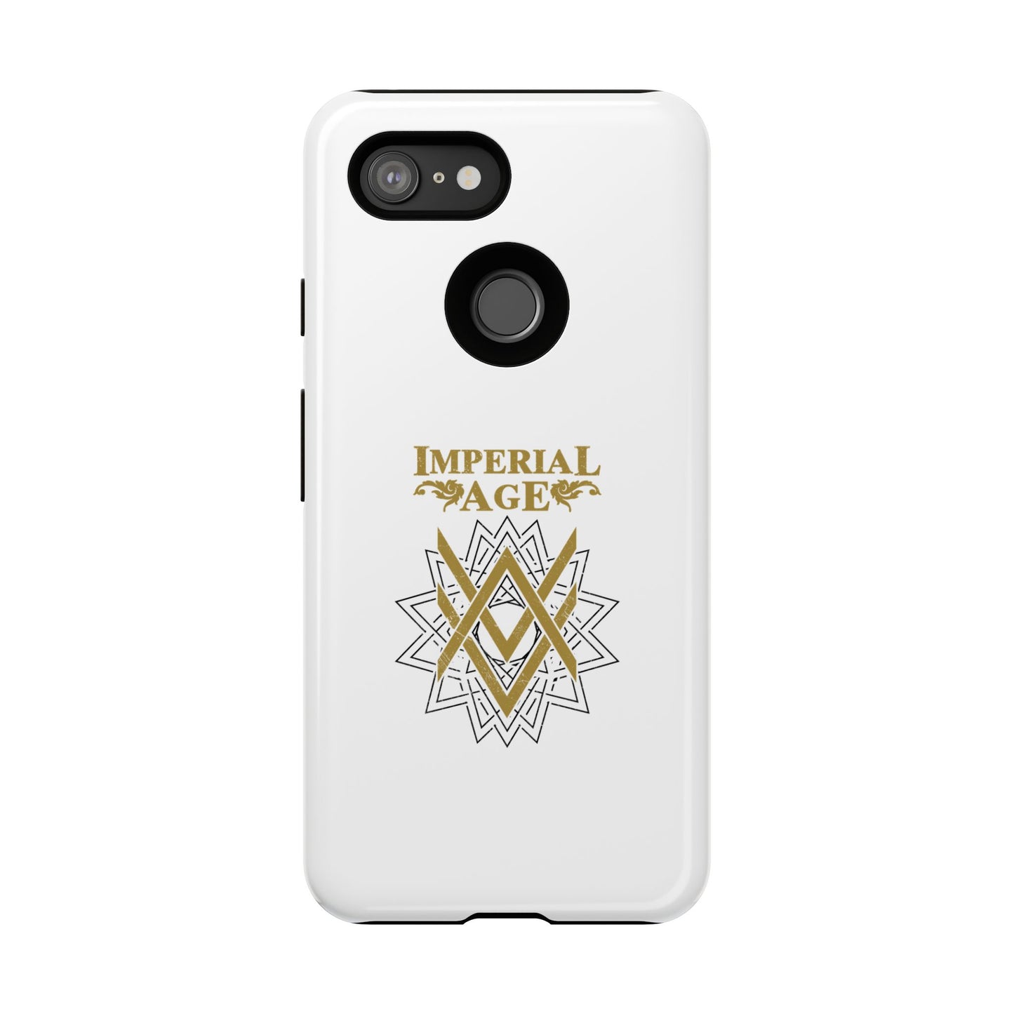 SUMMER COLLECTION - Tough Google Pixel Case White (Gold-White Print)