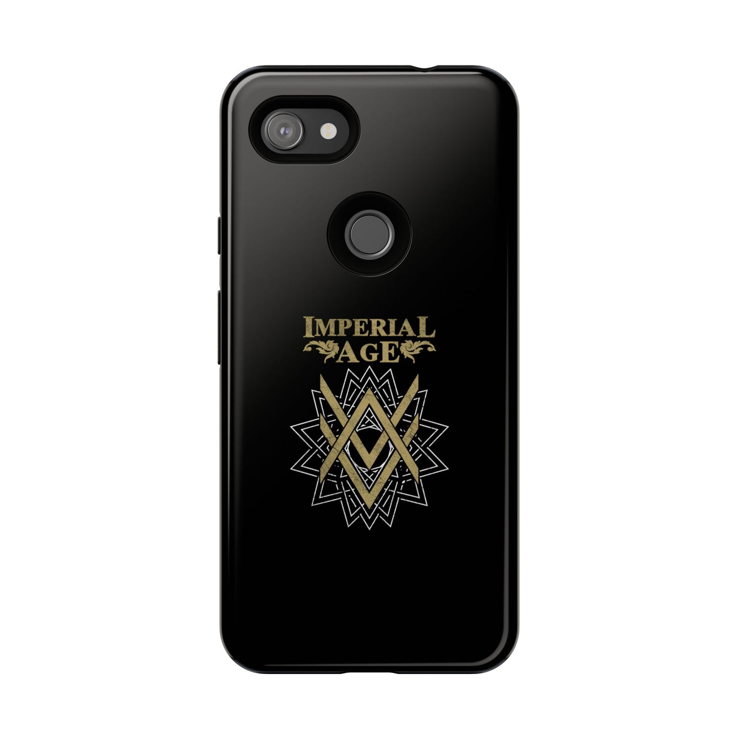SUMMER COLLECTION - Tough Google Pixel Case Black (Gold-White Print)