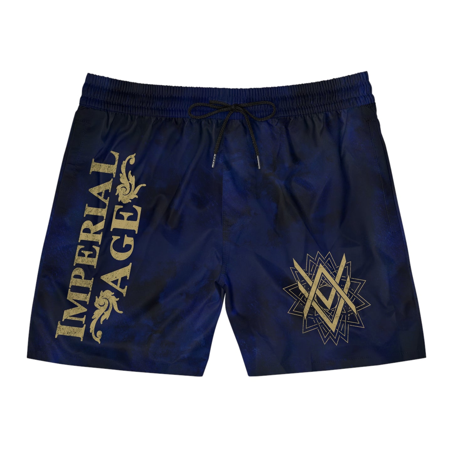 SUMMER COLLECTION - Men's Swim Shorts Blue (Gold Print)