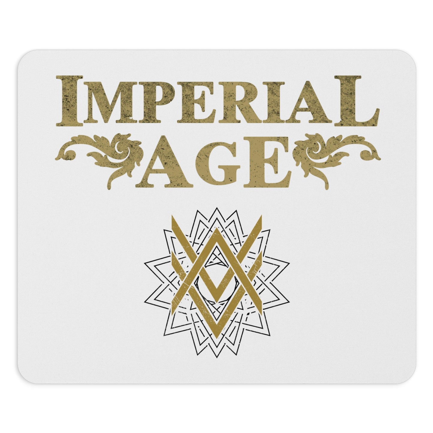 SUMMER COLLECTION - Mouse Pad White (Gold-Black Print)