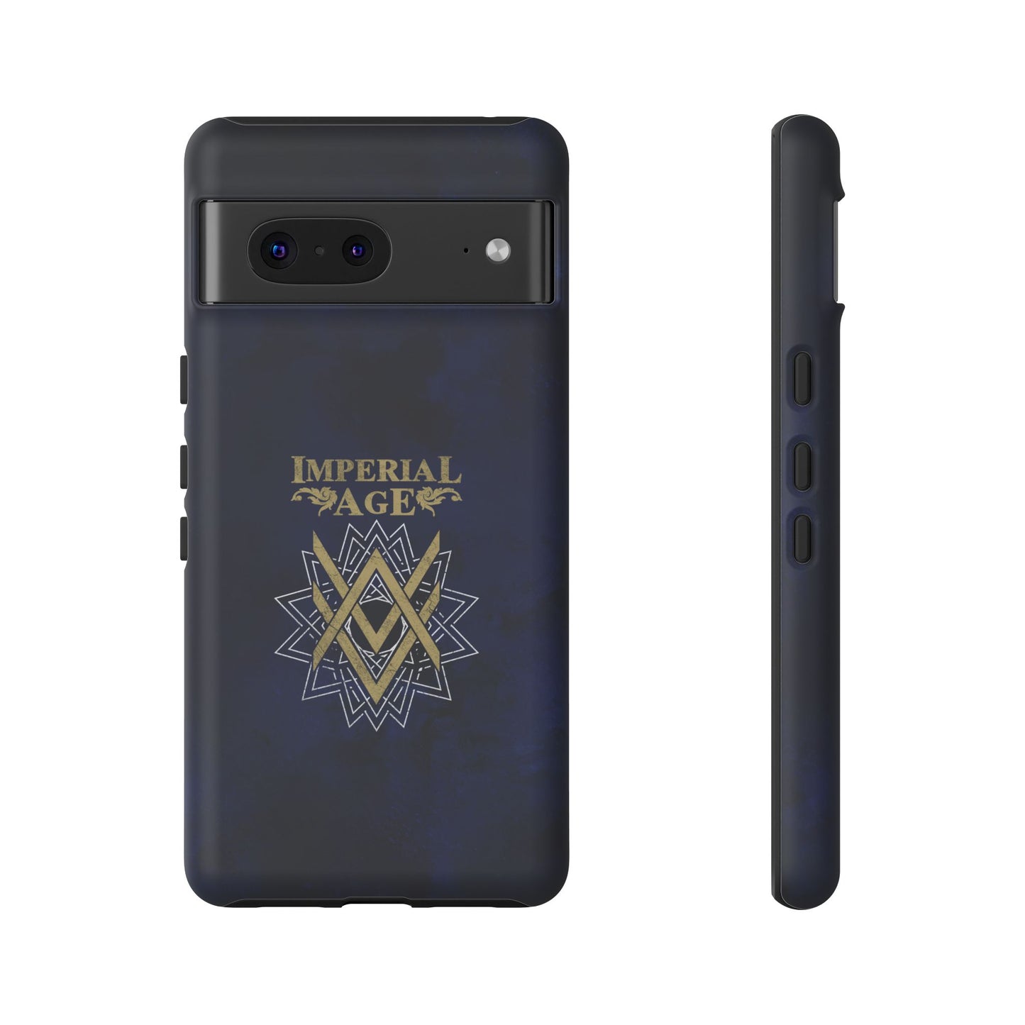 SUMMER COLLECTION - Tough Google Pixel Case Navy (Gold-White Print)