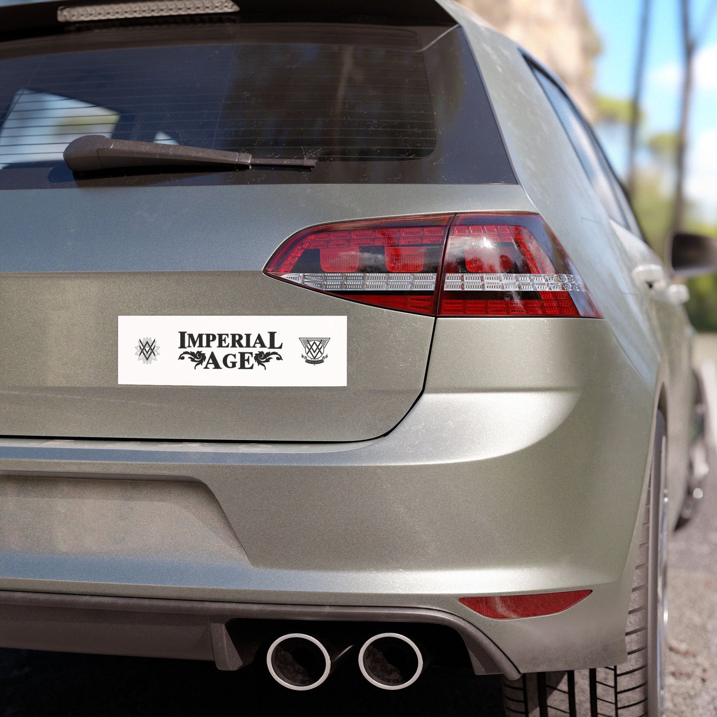 SUMMER COLLECTION - Car Magnets White (Black Print)