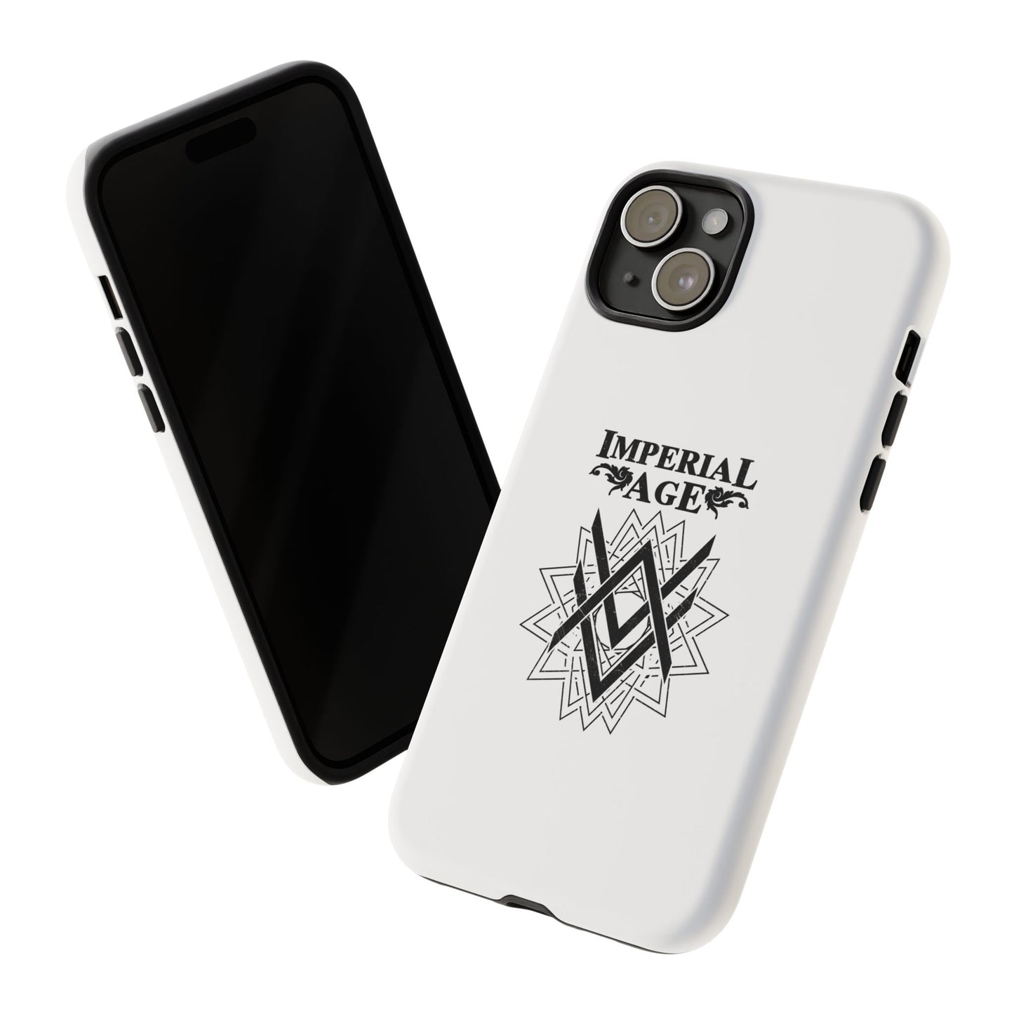 SUMMER COLLECTION - Tough iPhone Case White (Black Print)