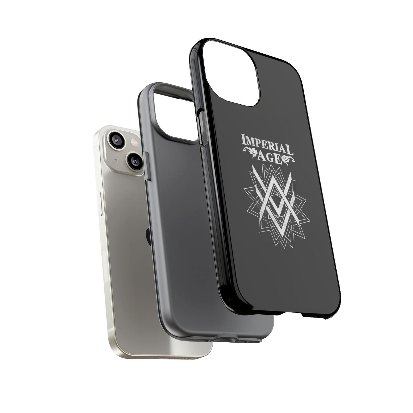 SUMMER COLLECTION - Tough iPhone Case Black (White Print)