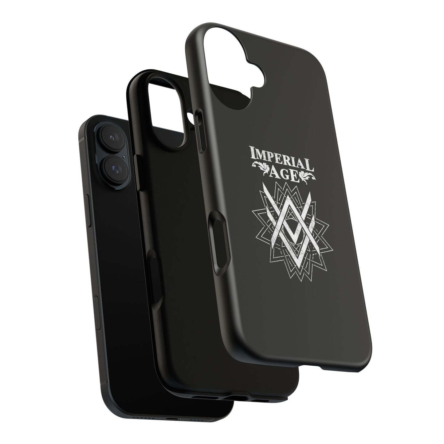 SUMMER COLLECTION - Tough iPhone Case Black (White Print)