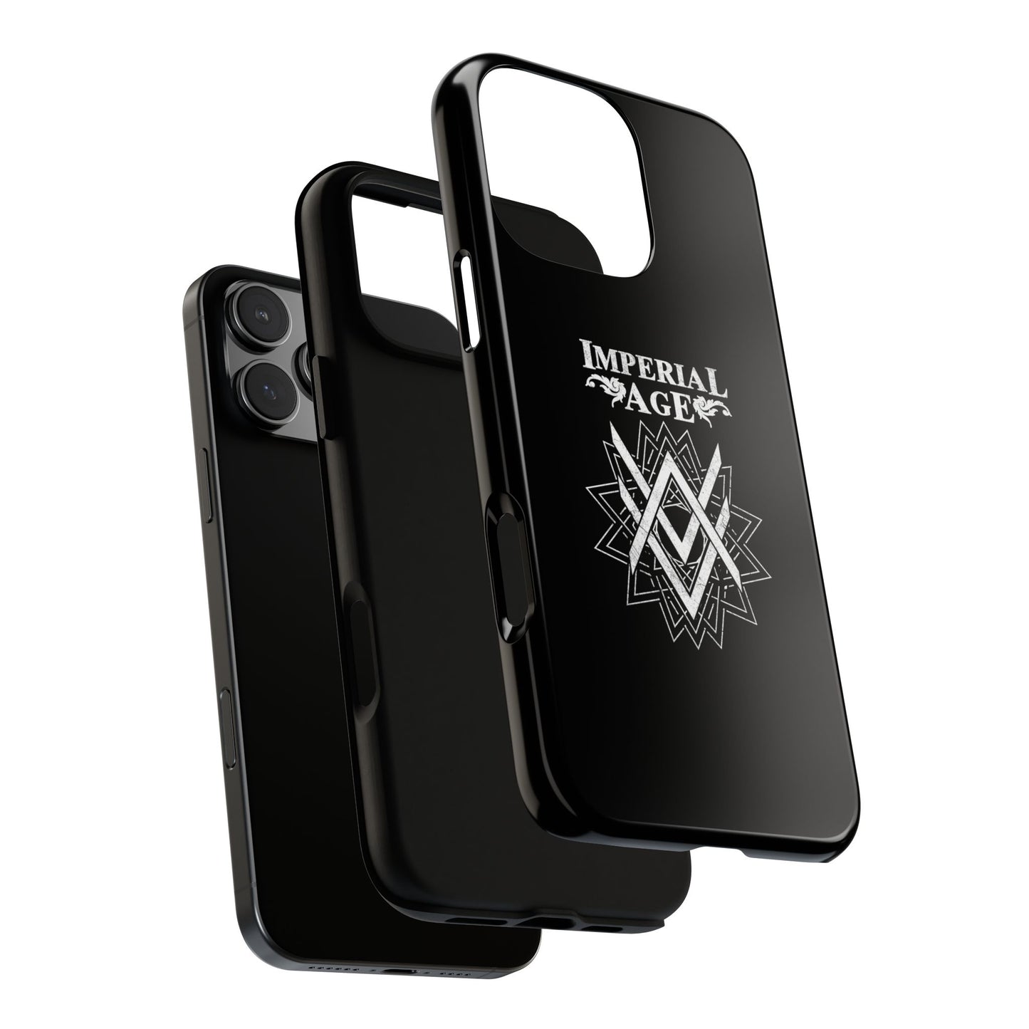 SUMMER COLLECTION - Tough iPhone Case Black (White Print)