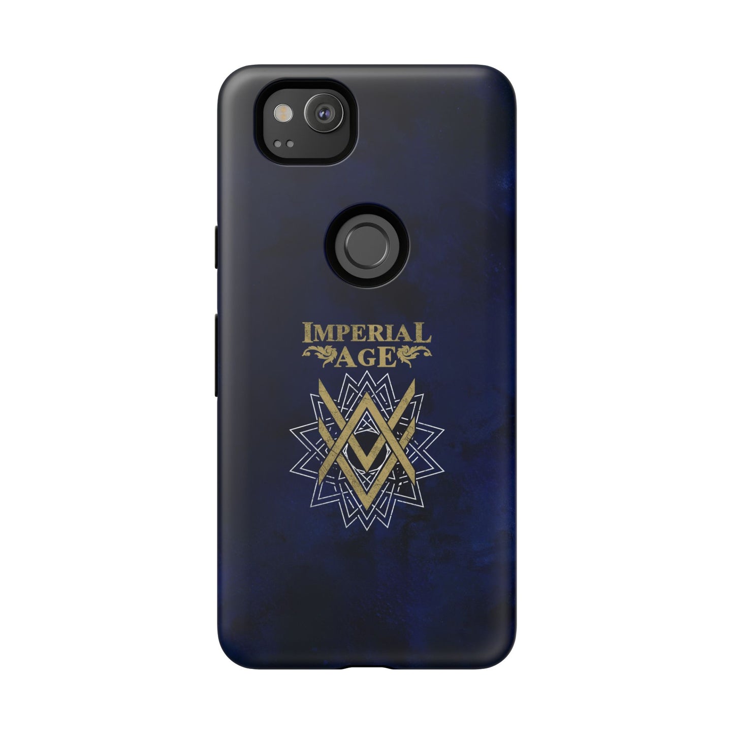 SUMMER COLLECTION - Tough Google Pixel Case Navy (Gold-White Print)