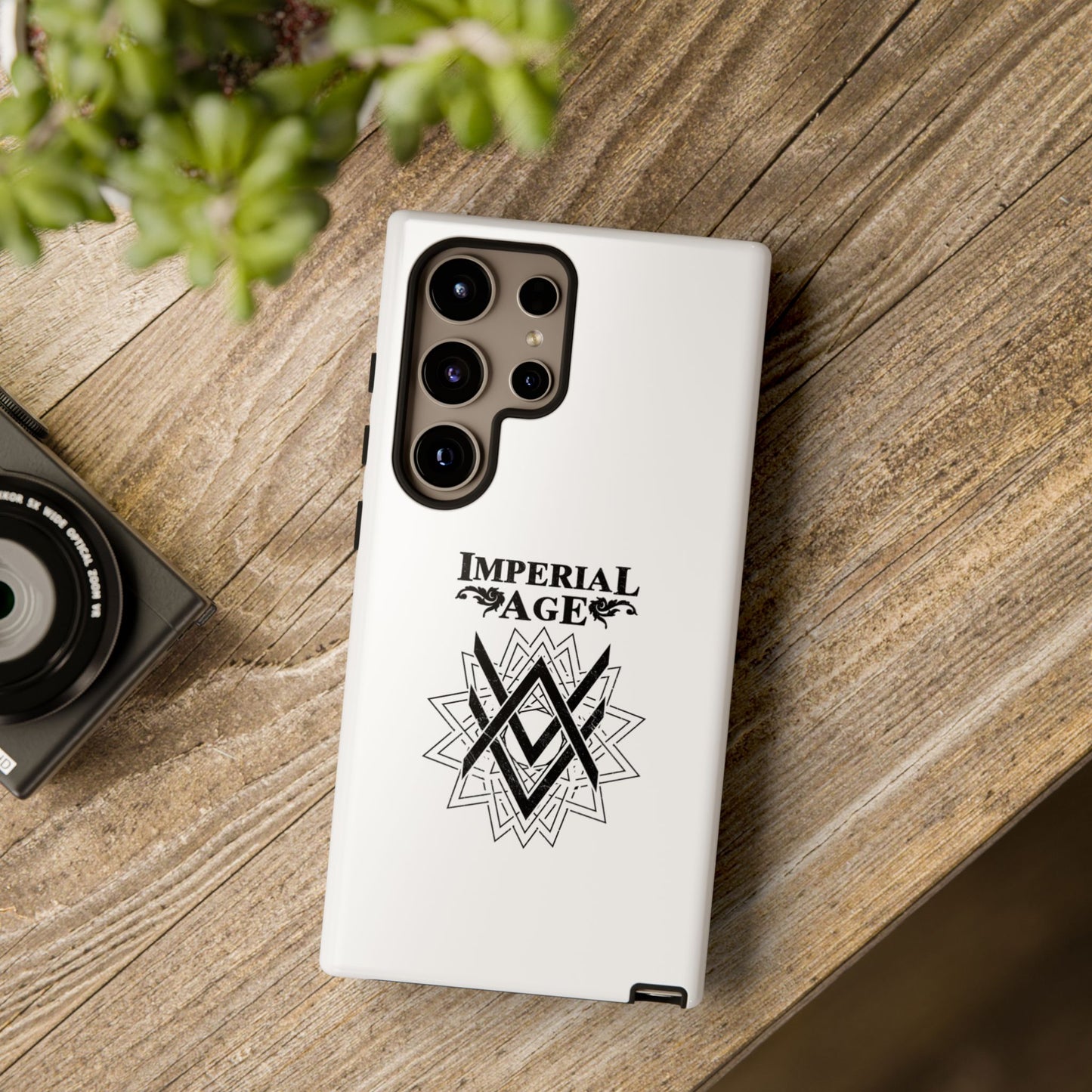 SUMMER COLLECTION - Tough Samsung Galaxy Case White (Black Print)
