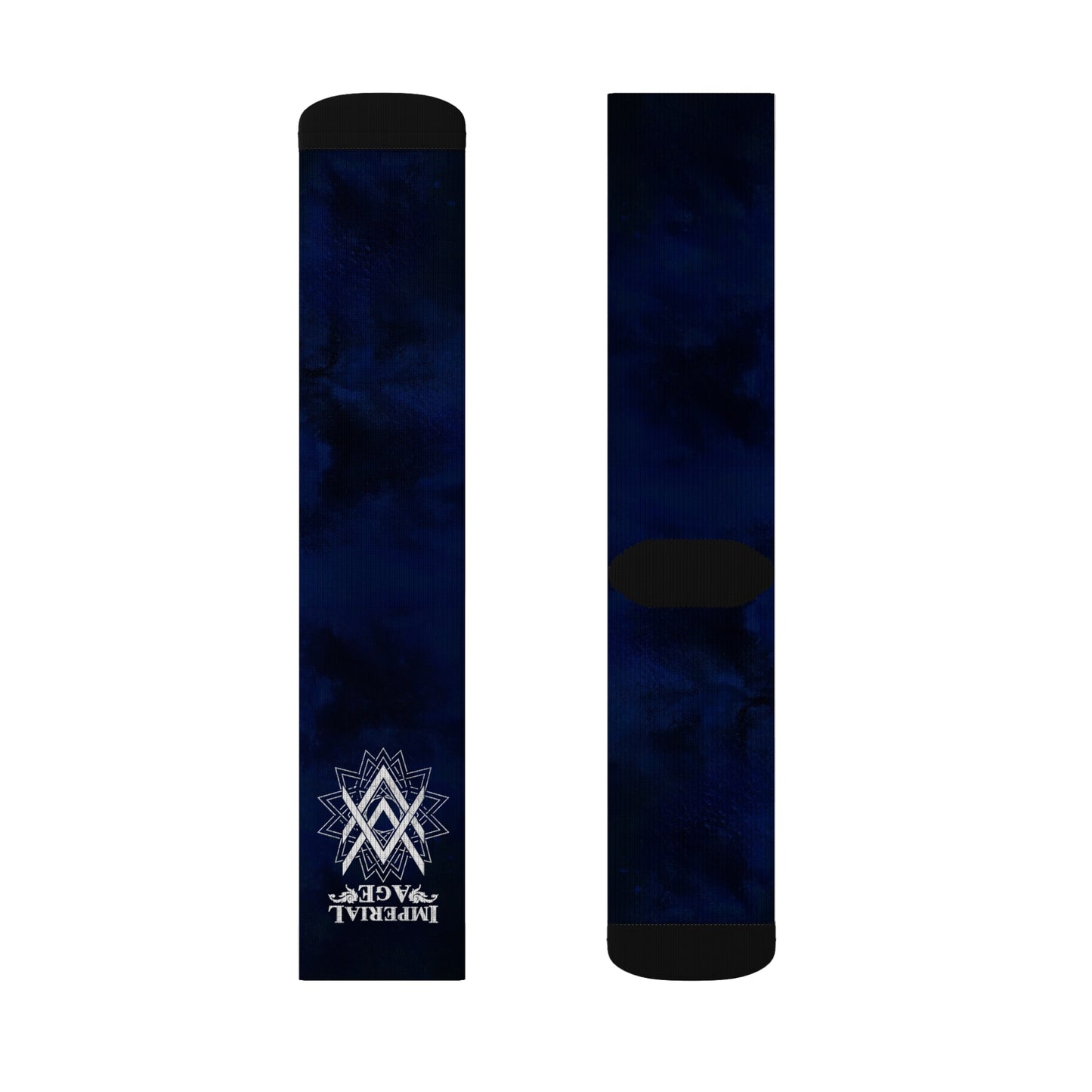 SUMMER COLLECTION - Navy Socks (White Print)