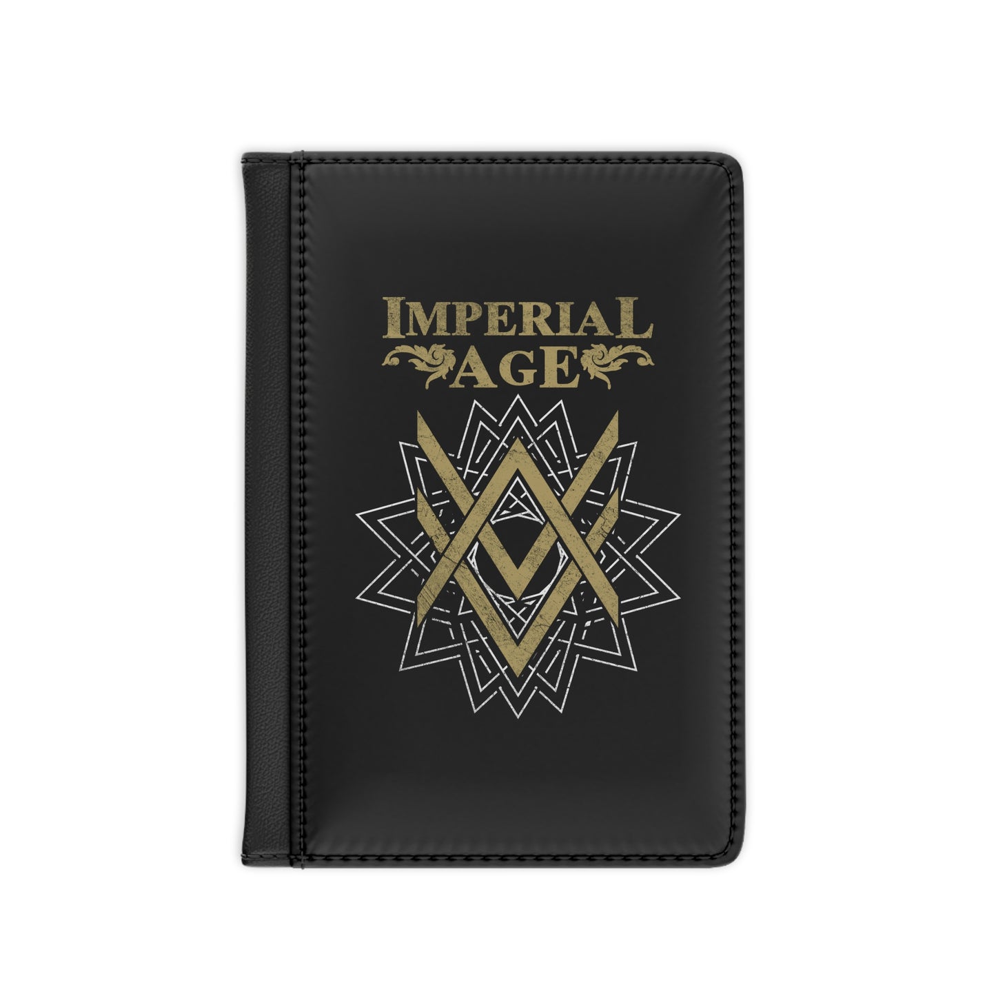 SUMMER COLLECTION - Passport Cover Black (Gold-White Print)