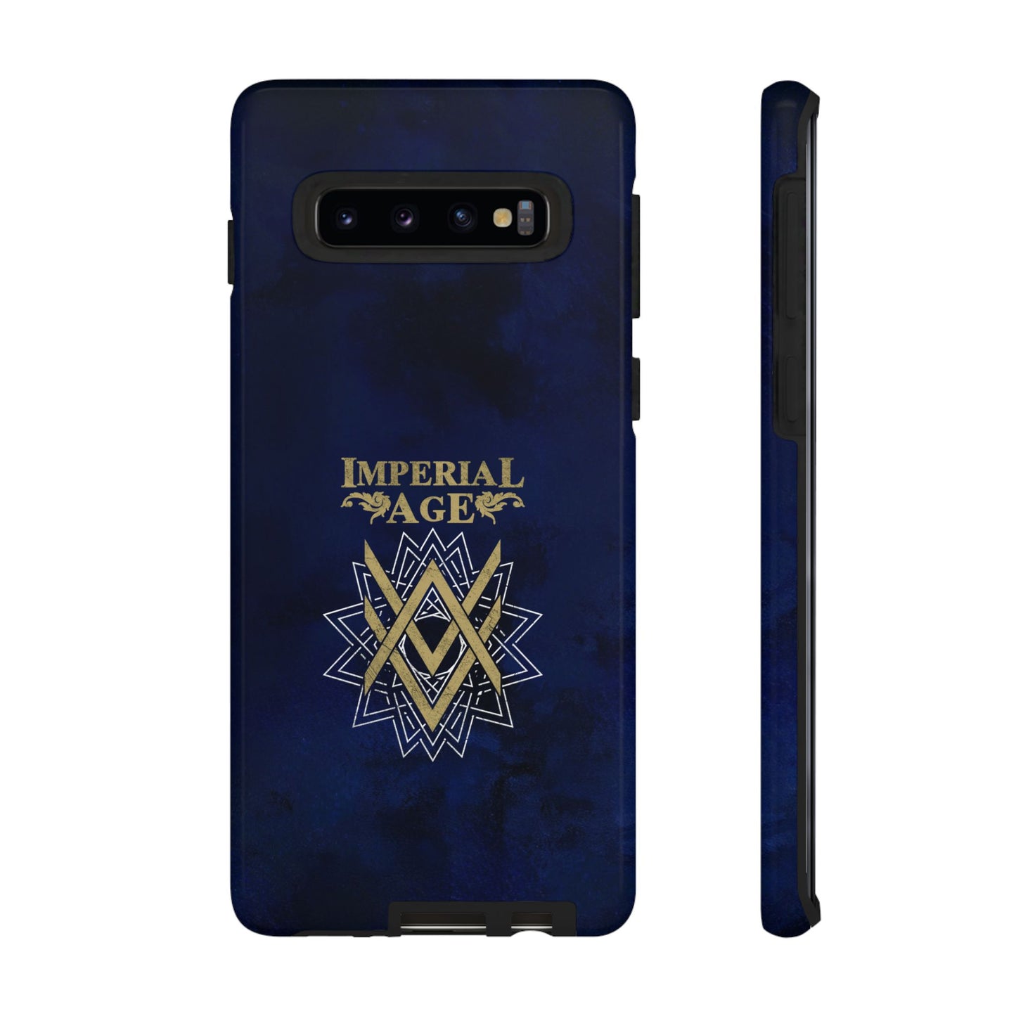 SUMMER COLLECTION - Tough Samsung Galaxy Case Navy (Gold-White Print)