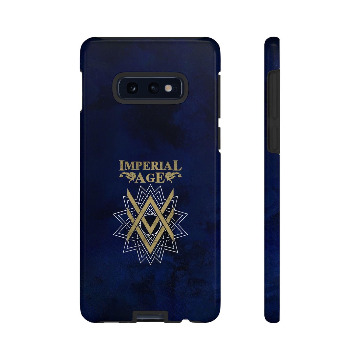 SUMMER COLLECTION - Tough Samsung Galaxy Case Navy (Gold-White Print)