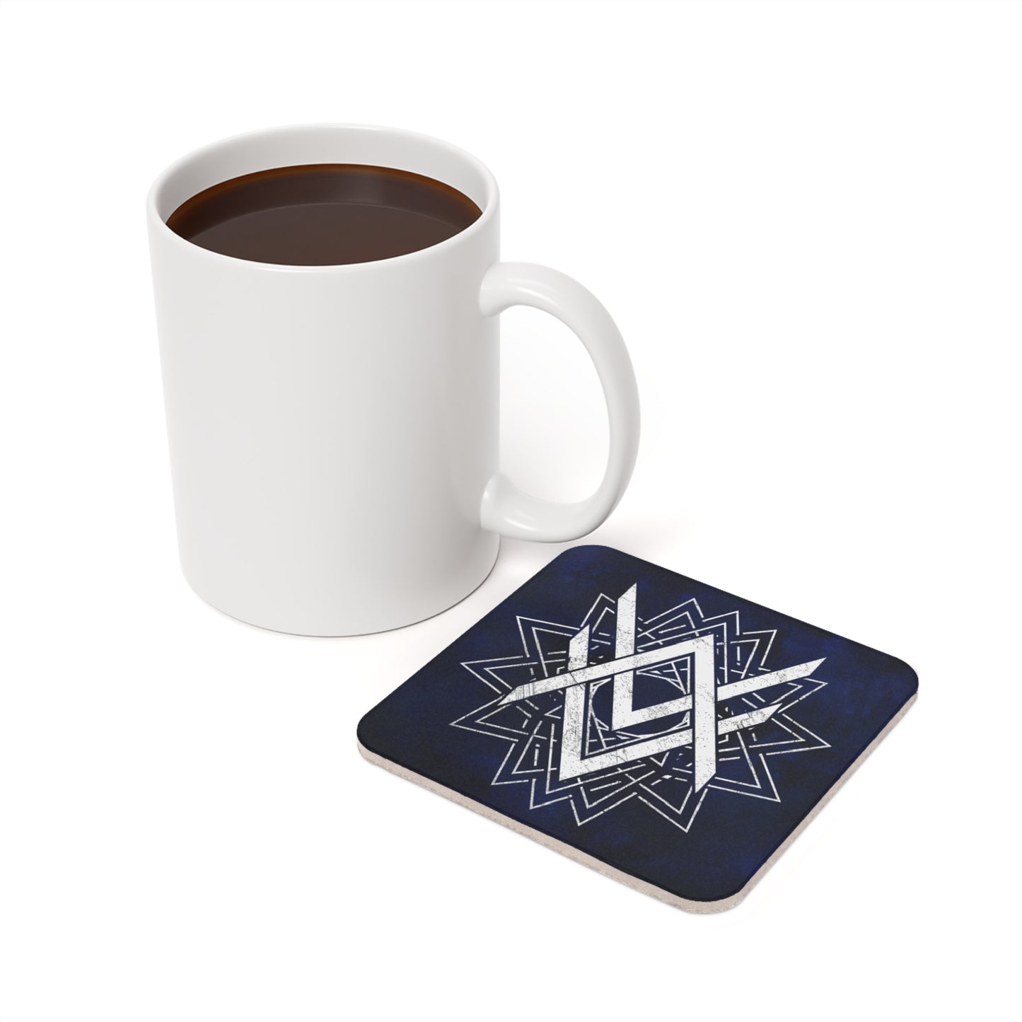 SUMMER COLLECTION - Cork Coaster Navy (White Print)