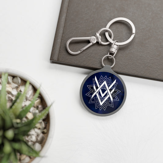 SUMMER COLLECTION - Keyring Tag Navy (White Print)