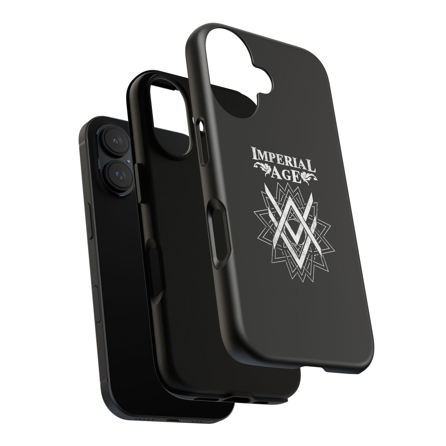 SUMMER COLLECTION - Tough iPhone Case Black (White Print)
