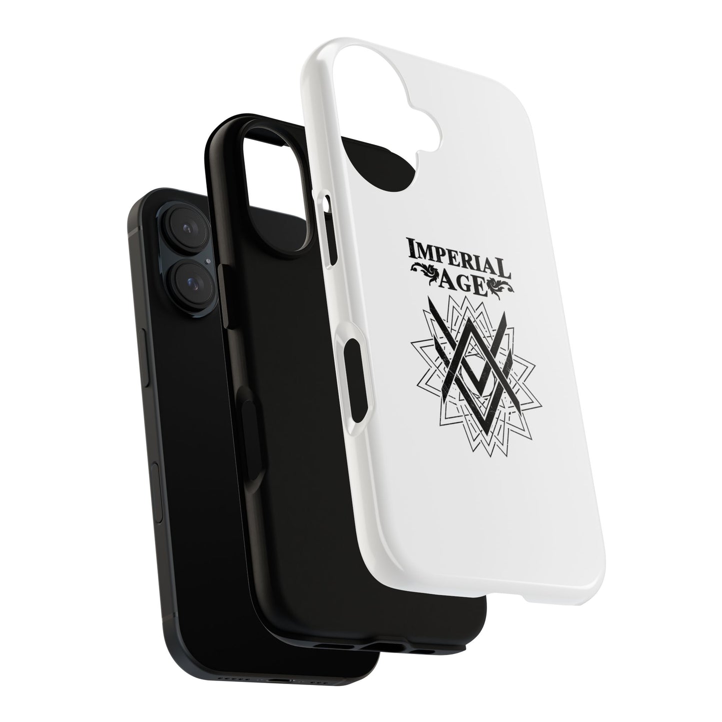 SUMMER COLLECTION - Tough iPhone Case White (Black Print)
