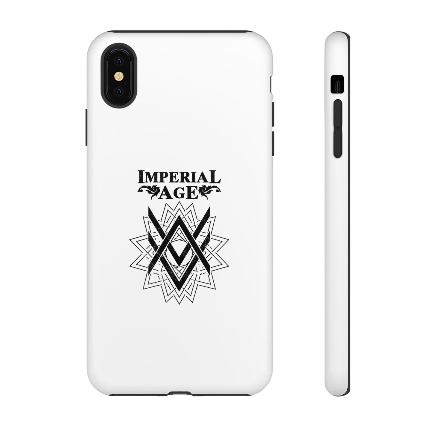 SUMMER COLLECTION - Tough iPhone Case White (Black Print)