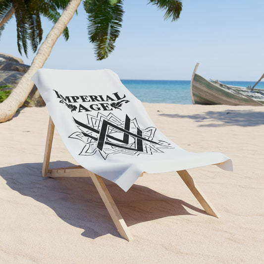 SUMMER COLLECTION - Beach Towel White (Black Print)