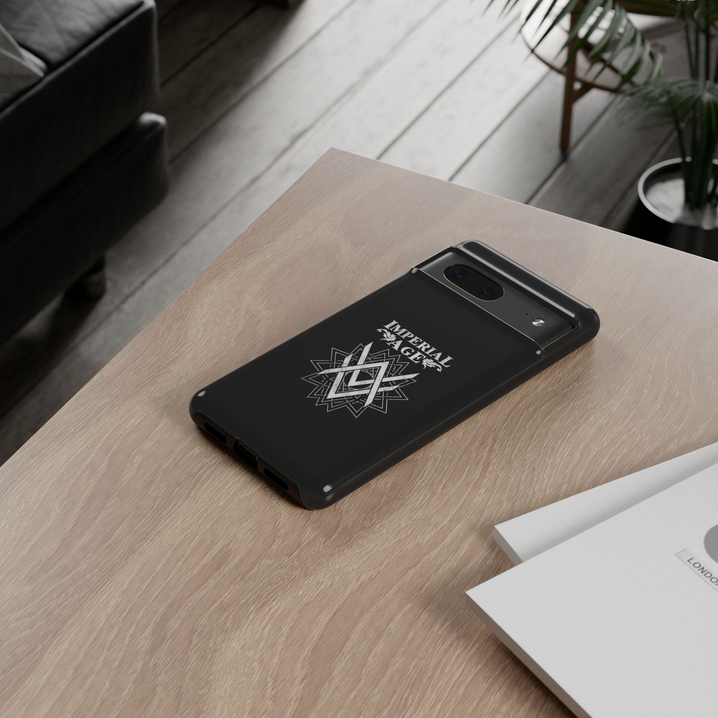SUMMER COLLECTION - Tough Google Pixel Case Black (White Print)