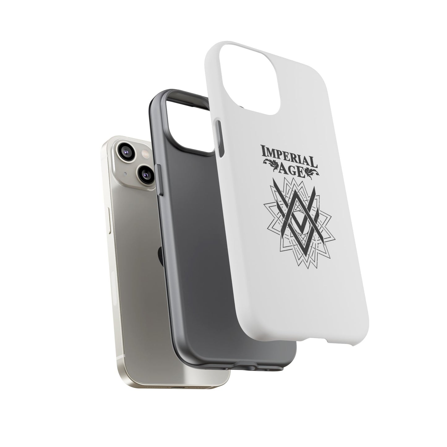 SUMMER COLLECTION - Tough iPhone Case White (Black Print)