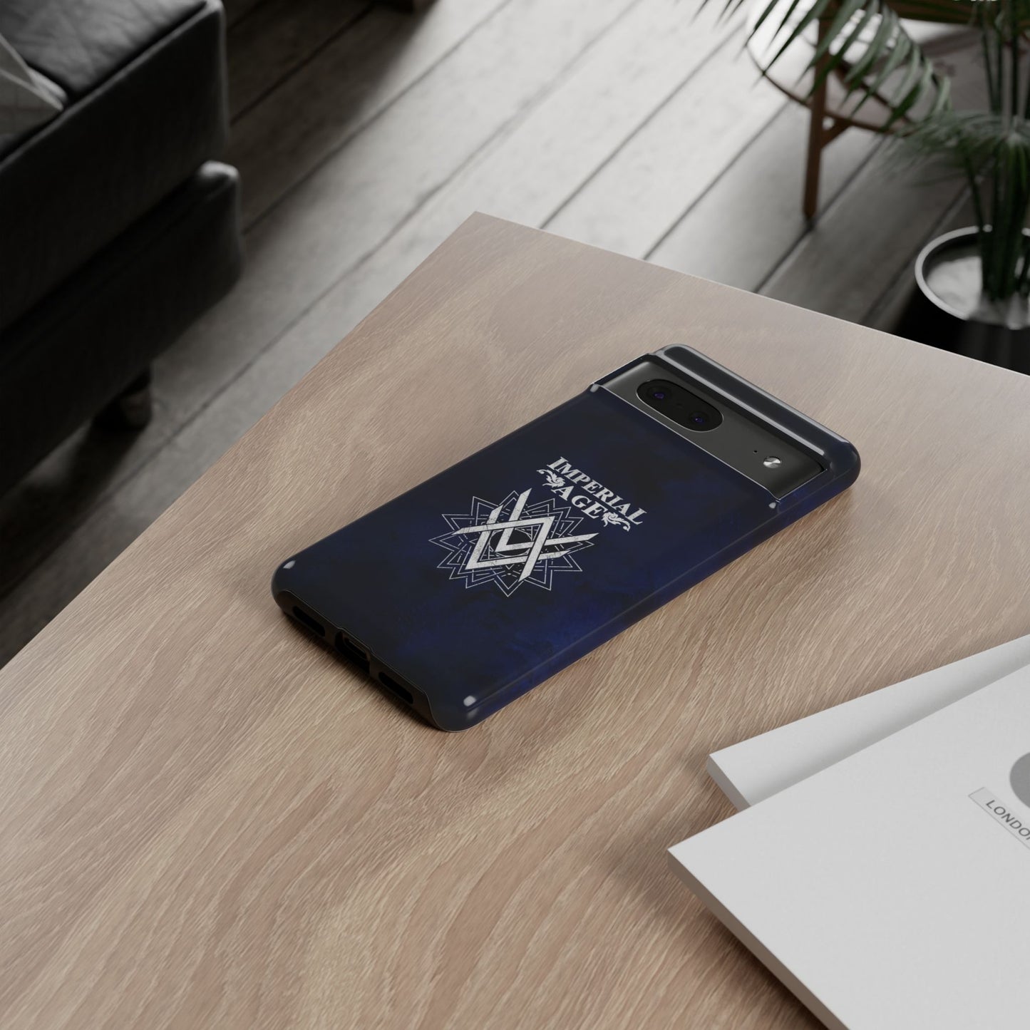 SUMMER COLLECTION - Tough Google Pixel Case Navy (White Print)