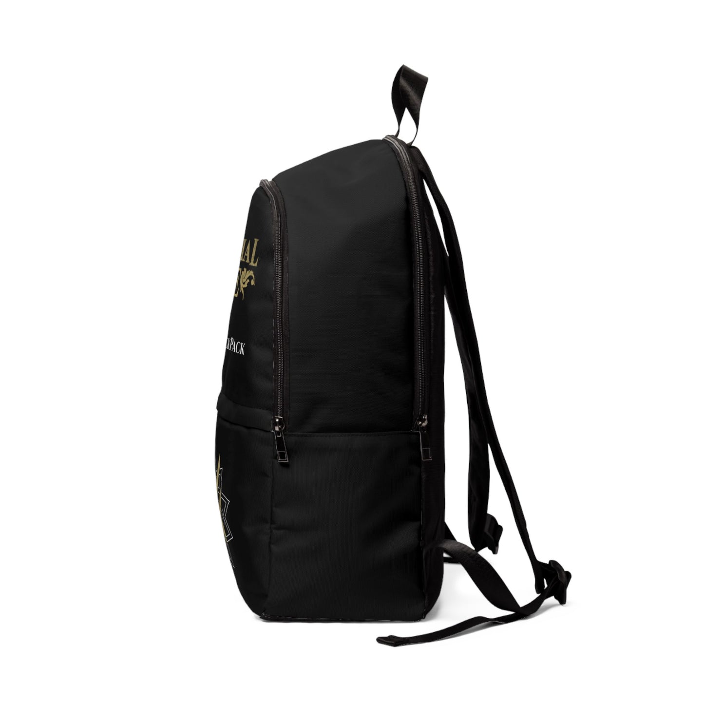 SUMMER COLLECTION - BlackBackPack (Gold-White Print)