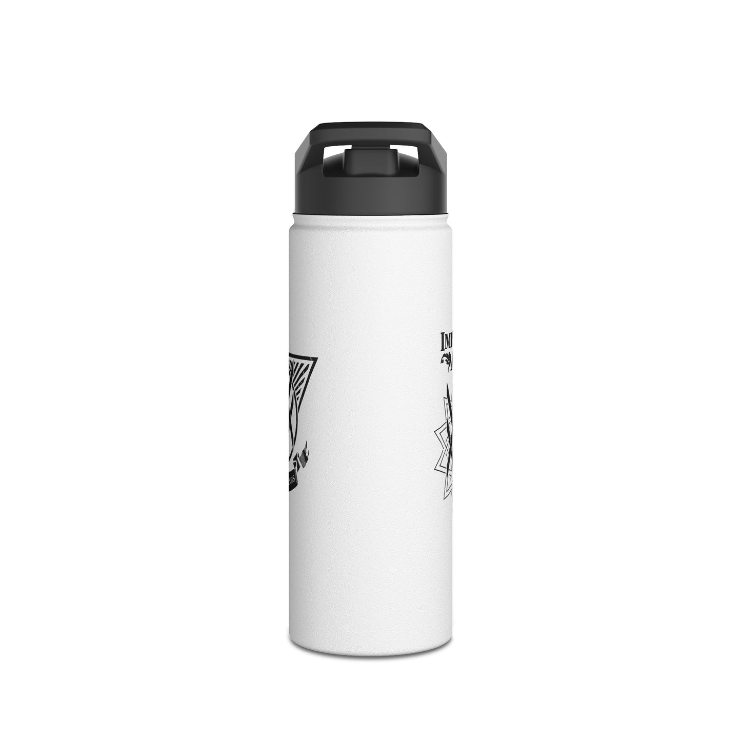 SUMMER COLLECTION - Steel Water Bottle White (BlackPrint)