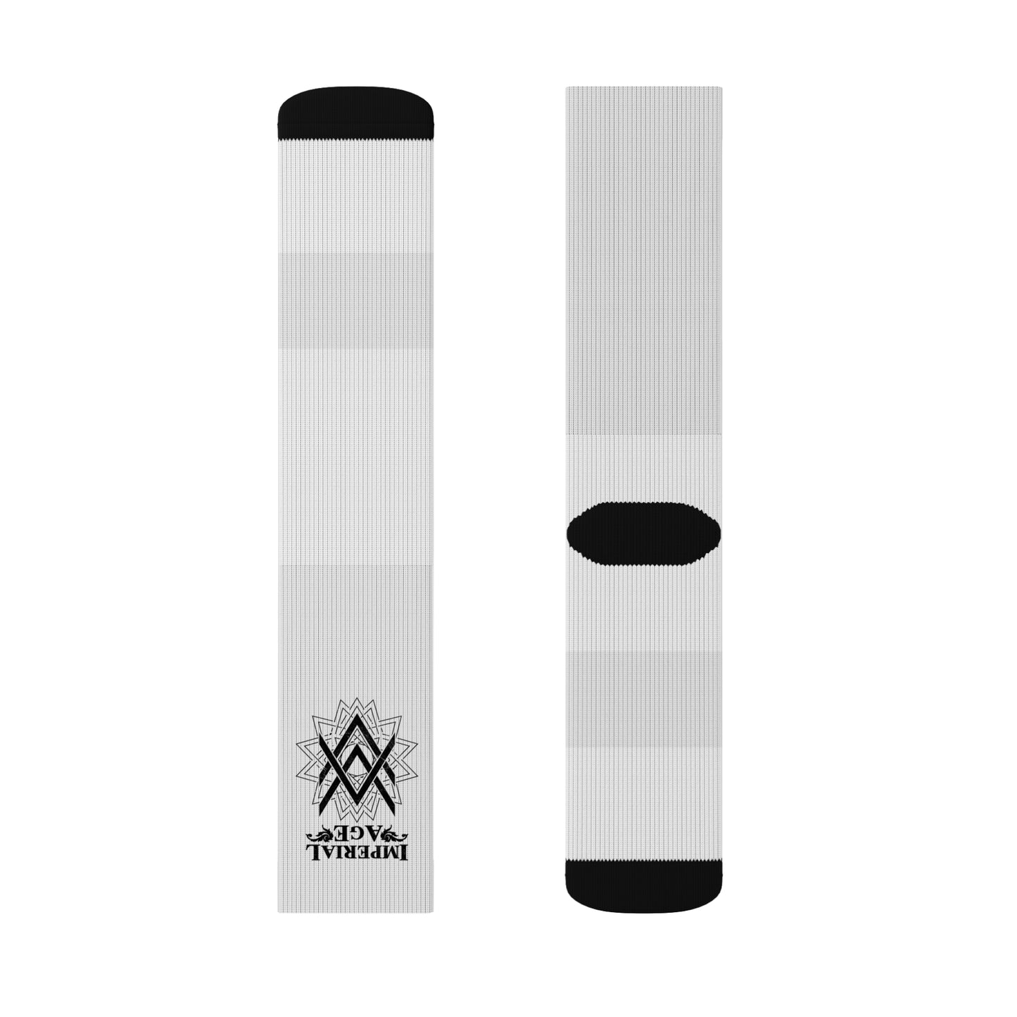 SUMMER COLLECTION - White Socks (Black Print)