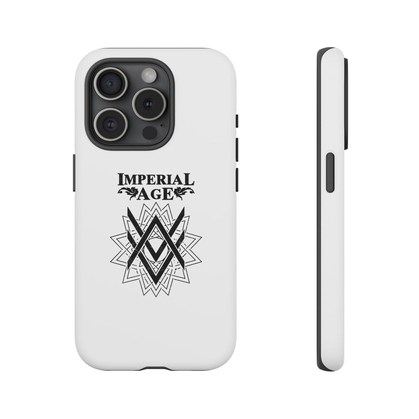 SUMMER COLLECTION - Tough iPhone Case White (Black Print)