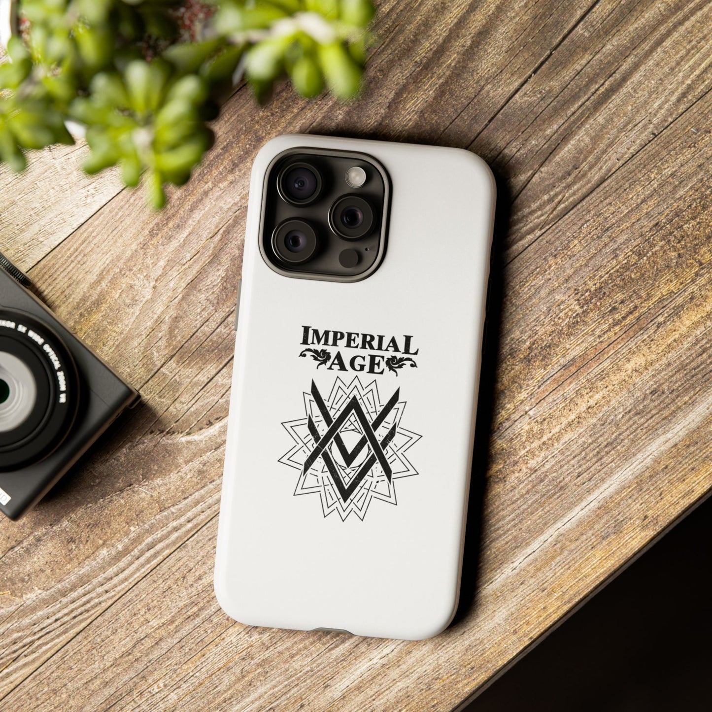 SUMMER COLLECTION - Tough iPhone Case White (Black Print)