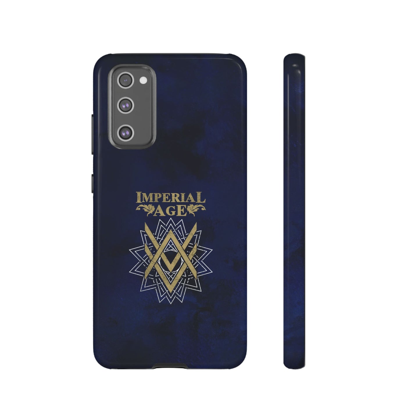 SUMMER COLLECTION - Tough Samsung Galaxy Case Navy (Gold-White Print)